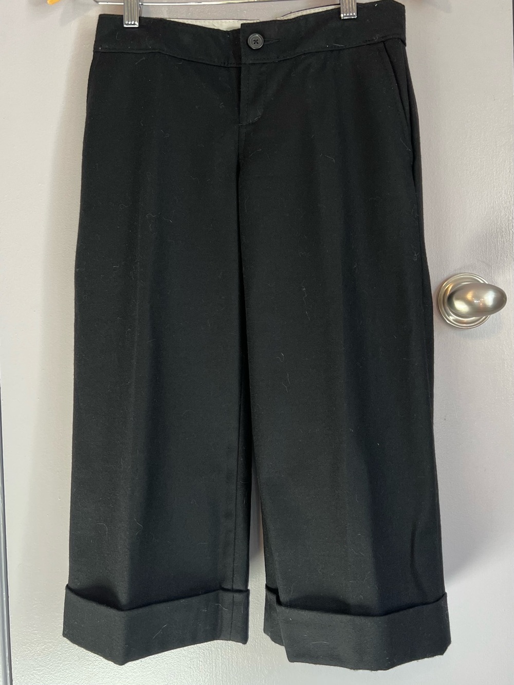 Banana Republic Ryan Fit Wool Crop Pants Black Size 0